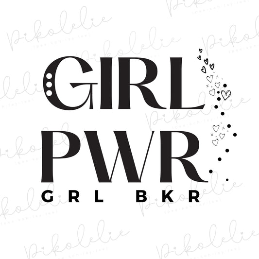GIRL PWR (GRL BKR) Merch By Ang Pikolelie (pee-koh-lay-lee) Activewear