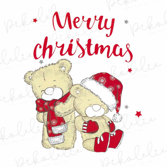 Merry Christmas Teddies Merch By Ang Pikolelie (pee-koh-lay-lee) Activewear