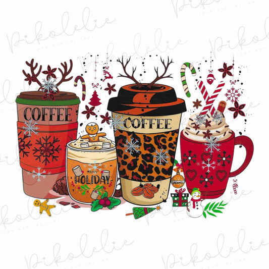 Coffee Cups with Antlers Merch By Ang Pikolelie (pee-koh-lay-lee) Activewear