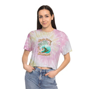 High Tide Good Vibes Women's Tie-Dye Crop Tee Printify Pikolelie (pee-koh-lay-lee) Activewear T-Shirt