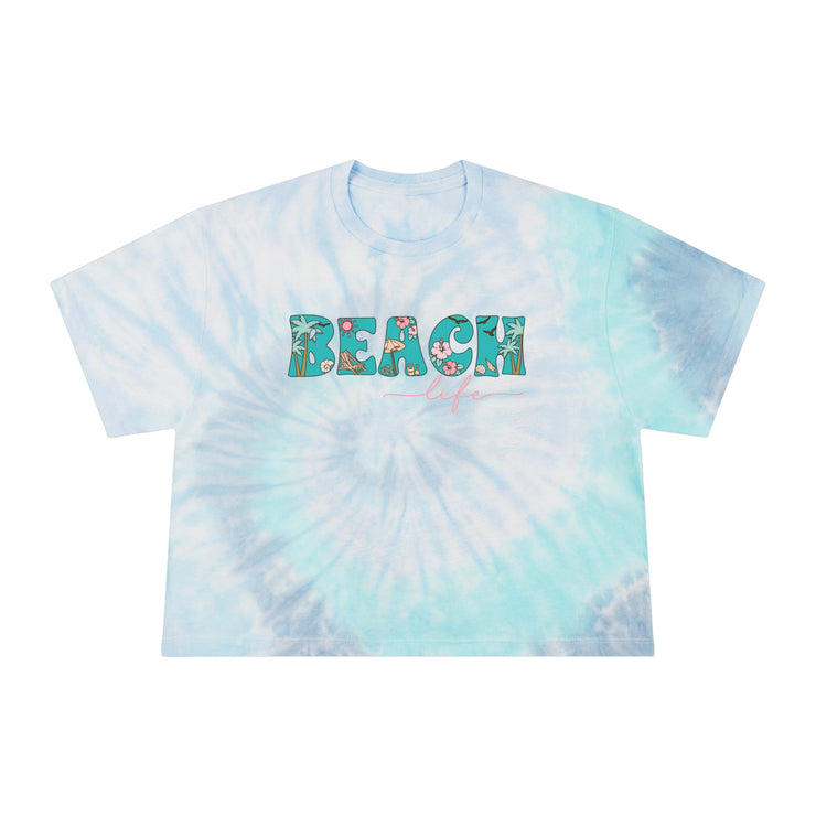 Beach Life Women's Tie-Dye Crop Tee Printify Pikolelie (pee-koh-lay-lee) Activewear T-Shirt